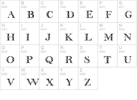 Beffle Medium uppercase A-Z preview
