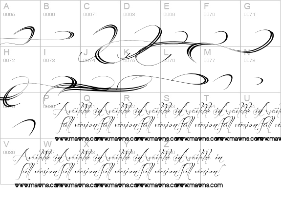Before the Rain Swashes DEMO uppercase A-Z preview