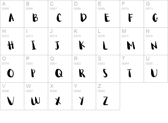 Begin Again uppercase A-Z preview