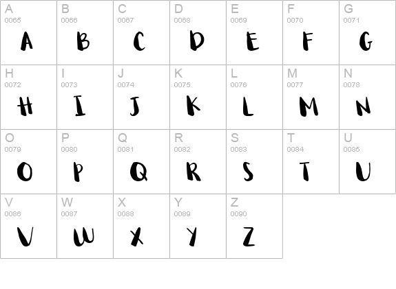 Begin Again Regular uppercase A-Z preview