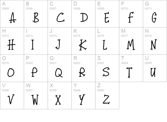 Begorra
 uppercase A-Z preview