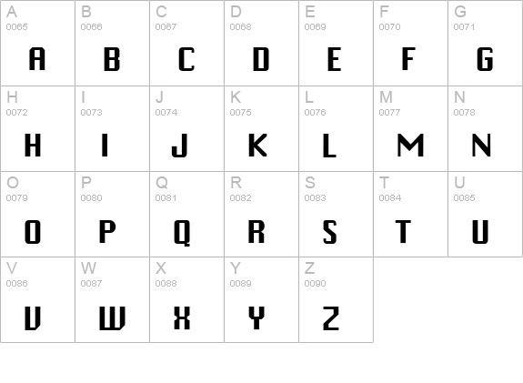 Beijing SSi Light uppercase A-Z preview