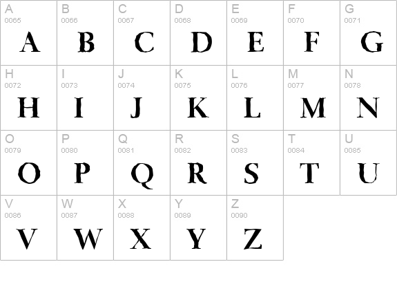 BelfastAntique-Bold uppercase A-Z preview