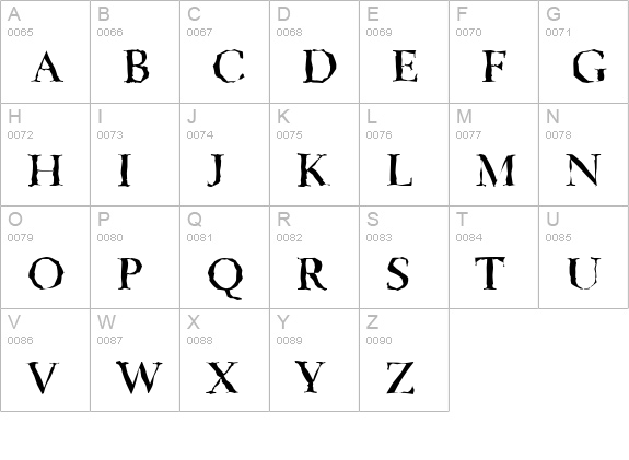 BelfastRandom-Medium-Regular uppercase A-Z preview