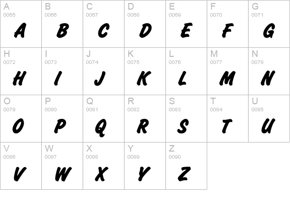BellamyExtraBold uppercase A-Z preview