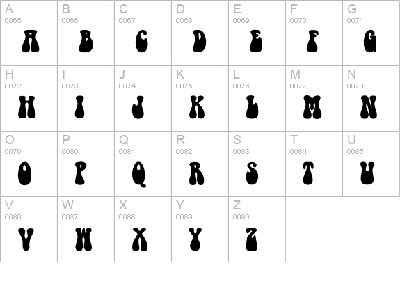 BellBottom-Normal uppercase A-Z preview