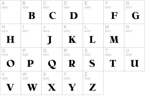 BelliniBold uppercase A-Z preview