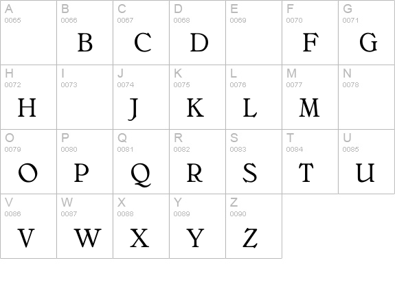 BelliniOriginal uppercase A-Z preview