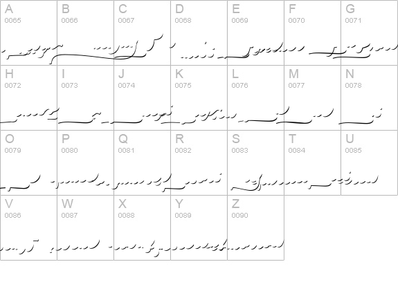 Bello-WordsShadow uppercase A-Z preview