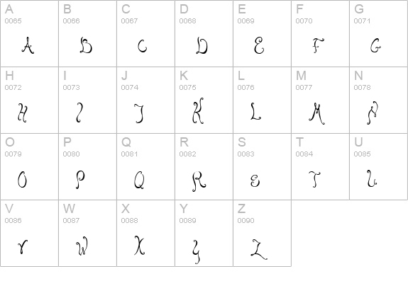 Bellyfish uppercase A-Z preview