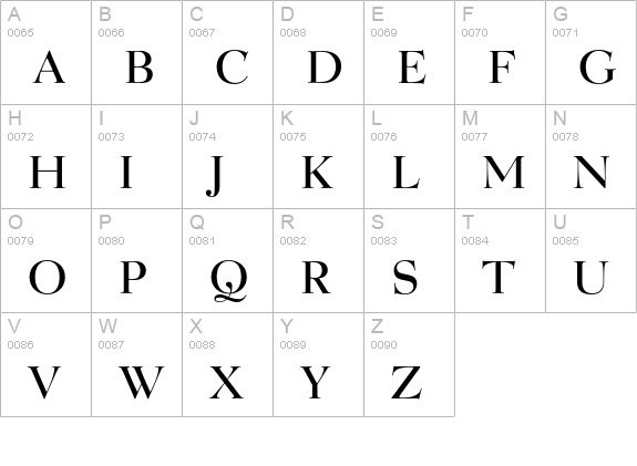 BeLucianDemi uppercase A-Z preview