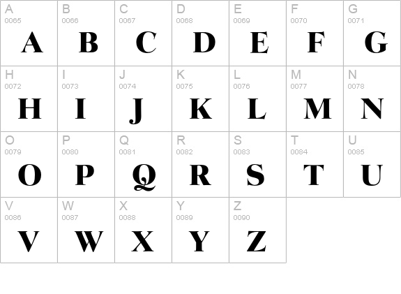 BeLucianUltra uppercase A-Z preview