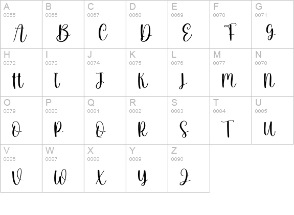 Bemonade uppercase A-Z preview