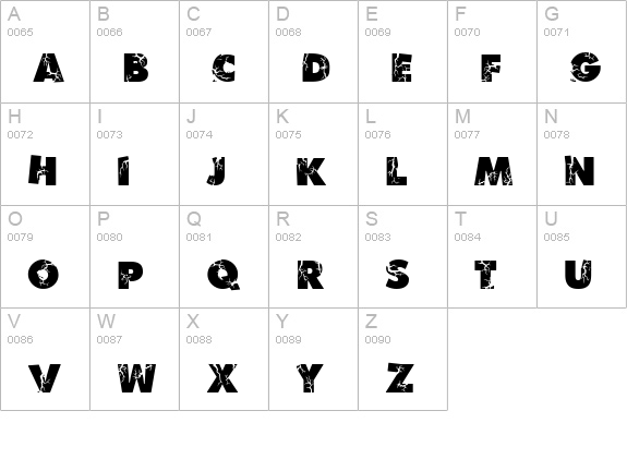 Ben Krush uppercase A-Z preview