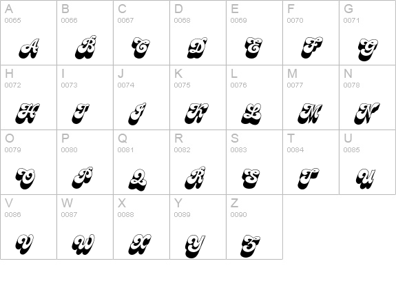 BenguaitCharismaShaded uppercase A-Z preview