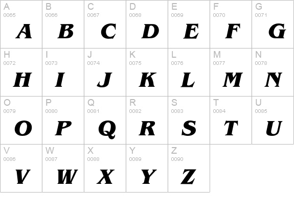 Benguiat* Bold Italic uppercase A-Z preview