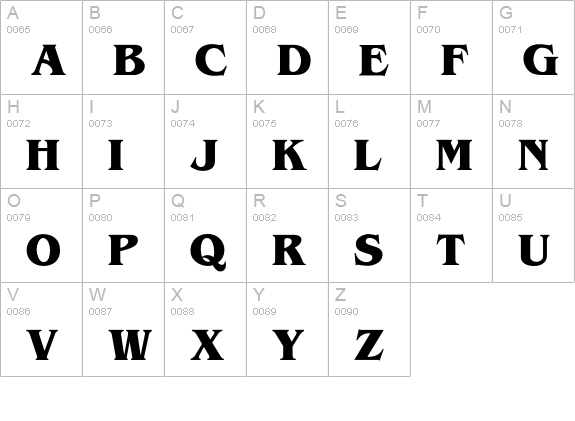 BenguiatBold uppercase A-Z preview