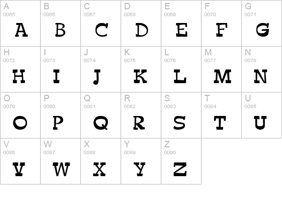 Beniolo uppercase A-Z preview