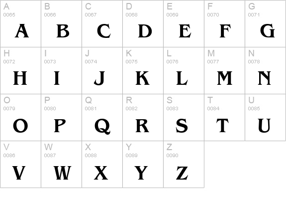 Benjamin-Medium uppercase A-Z preview
