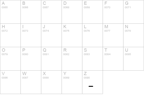 Benzion uppercase A-Z preview
