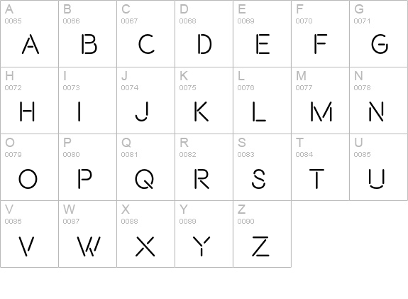 Beon Medium uppercase A-Z preview