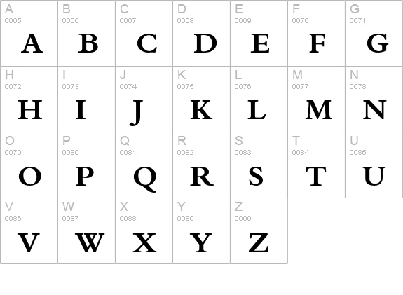 Bergamo Std Bold uppercase A-Z preview