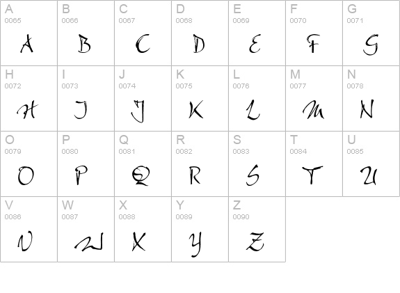 Bergell Std uppercase A-Z preview