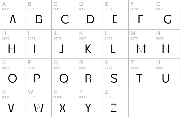 Berghan uppercase A-Z preview