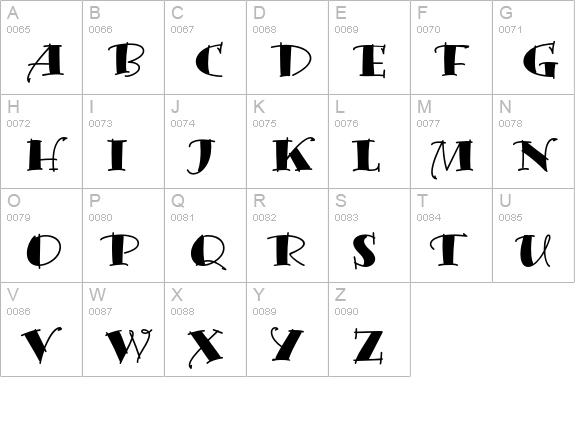 Bermuda LP Std Solid uppercase A-Z preview