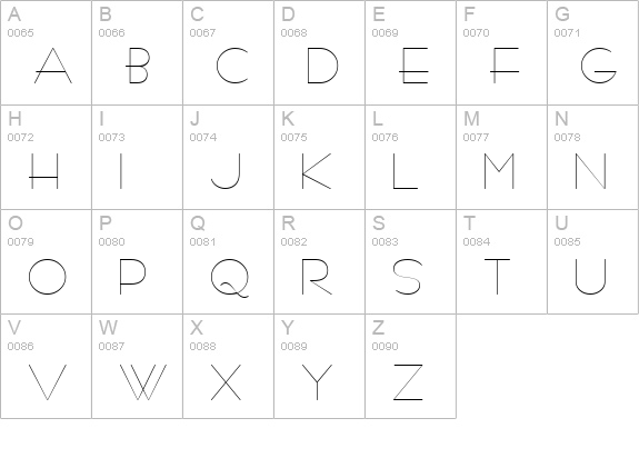 Bernhard Fashion ICG uppercase A-Z preview