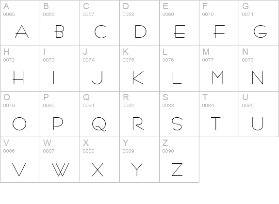 BernhardFasD uppercase A-Z preview