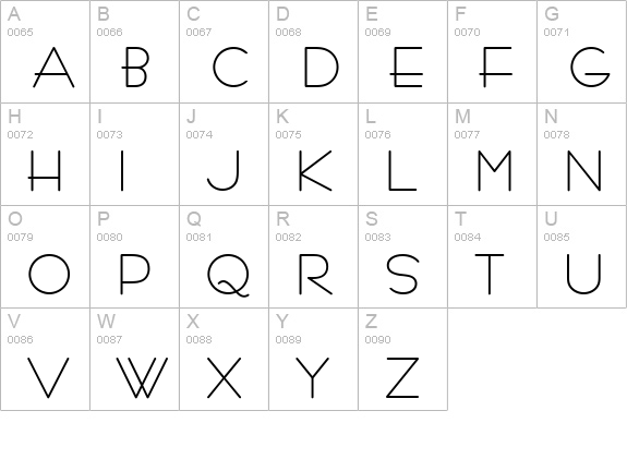 Bernie Bold uppercase A-Z preview