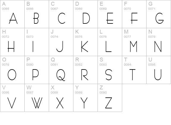Bernie Condensed Bold uppercase A-Z preview