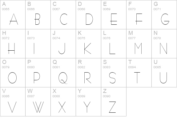 Bernie Condensed Normal uppercase A-Z preview