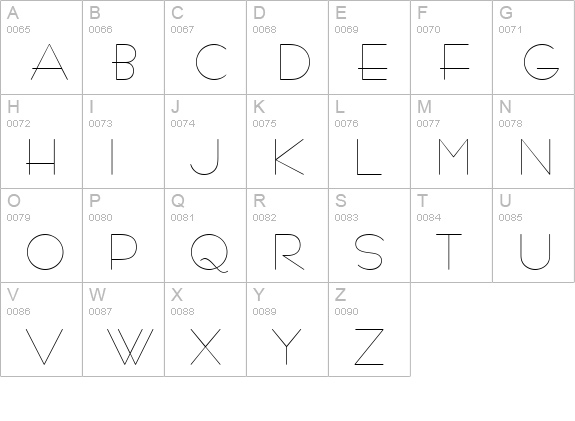 Bernie Normal uppercase A-Z preview