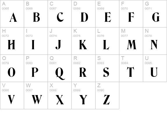 Berns uppercase A-Z preview
