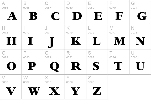 Bernstein-ExtraBold uppercase A-Z preview