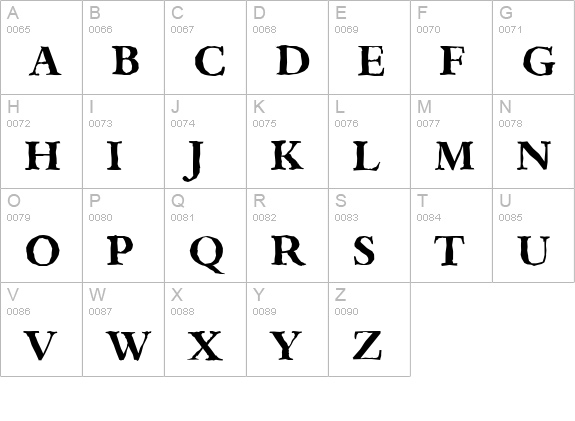 BernsteinAntique-Bold uppercase A-Z preview