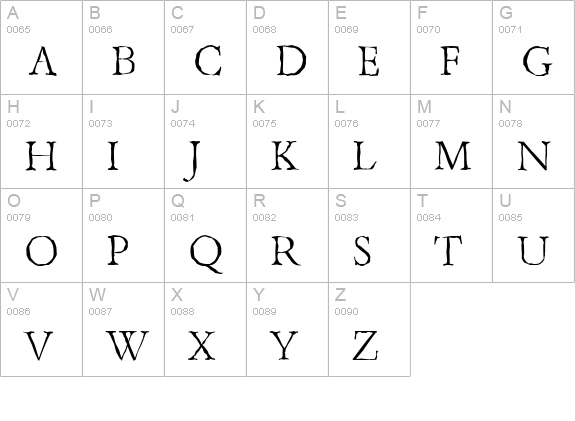 BernsteinAntique-Xlight-Regular uppercase A-Z preview