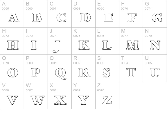 BernsteinOutline-Heavy-Regular uppercase A-Z preview