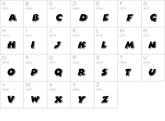Bertram Std uppercase A-Z preview