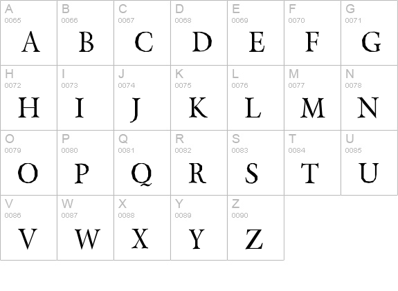 Berylium uppercase A-Z preview