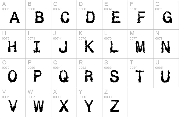 Besign uppercase A-Z preview