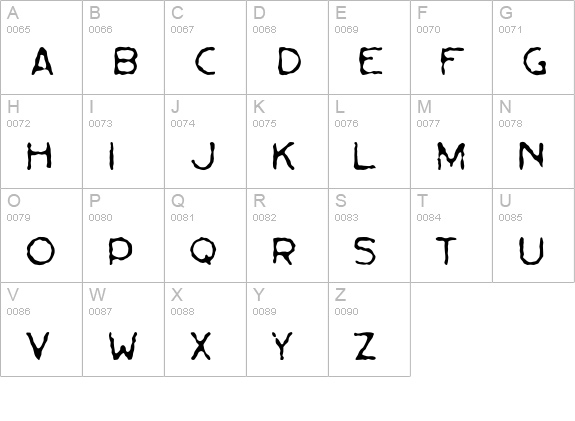 Bessie uppercase A-Z preview