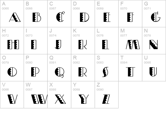 BessieMaeMoochoNF uppercase A-Z preview