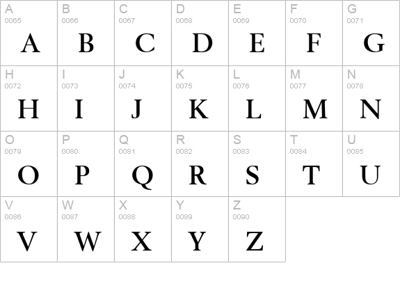Bestseller-Bold uppercase A-Z preview