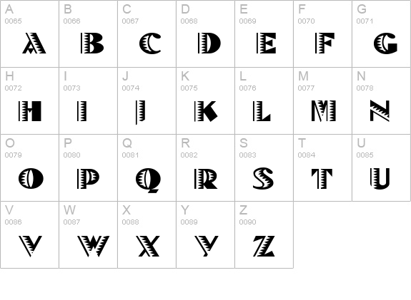 Bete Noir NF uppercase A-Z preview