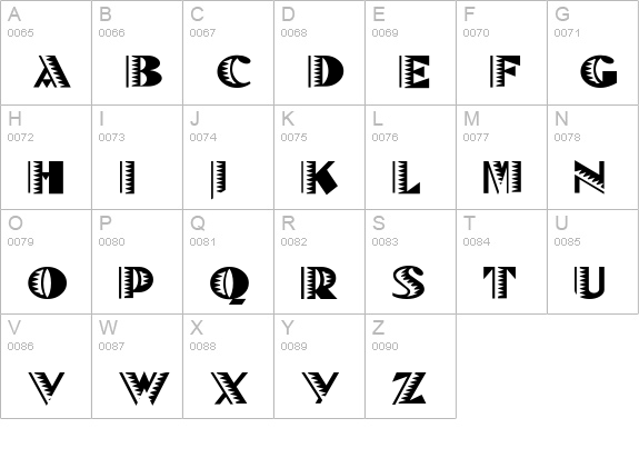 BeteNoirA uppercase A-Z preview