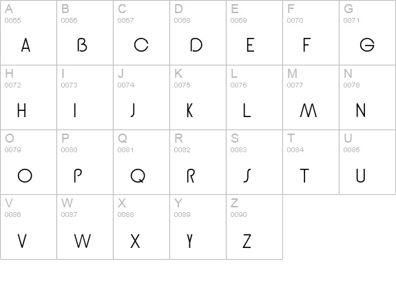 Bethel uppercase A-Z preview