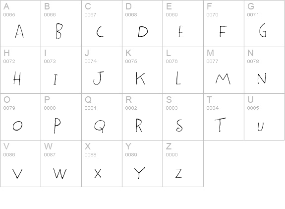 BethsCuteHmk uppercase A-Z preview